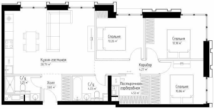 2-комнатная квартира, Балашиха, Строителей улица 1 , метро Новогиреево, фото №